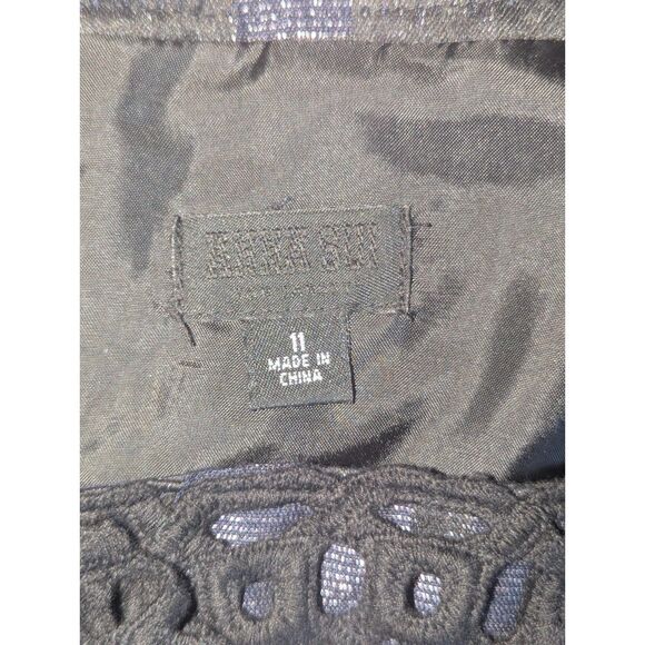 Anna Sui Whismsygoth dark Fairytale Houndstooth Shimmer Dress Size 11 - Picture 3 of 6